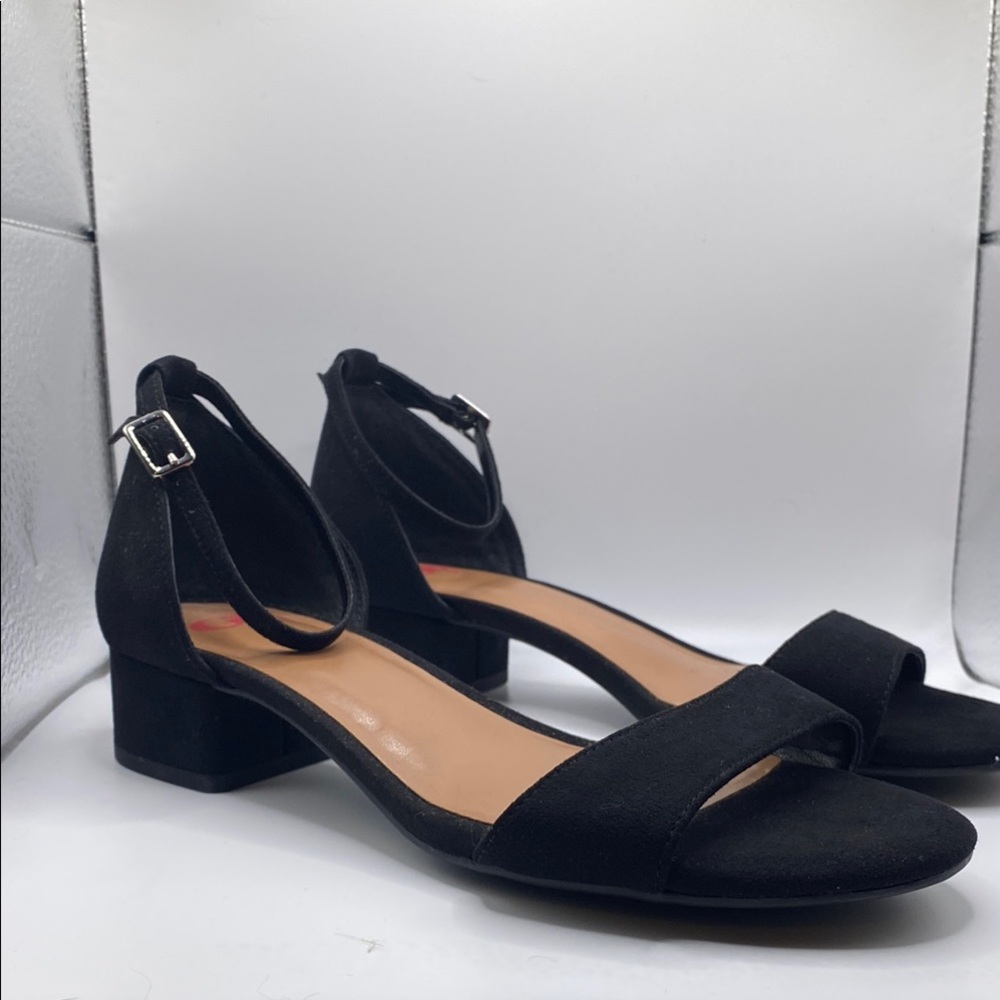 GB girls Black Chunky Heel Sandals
